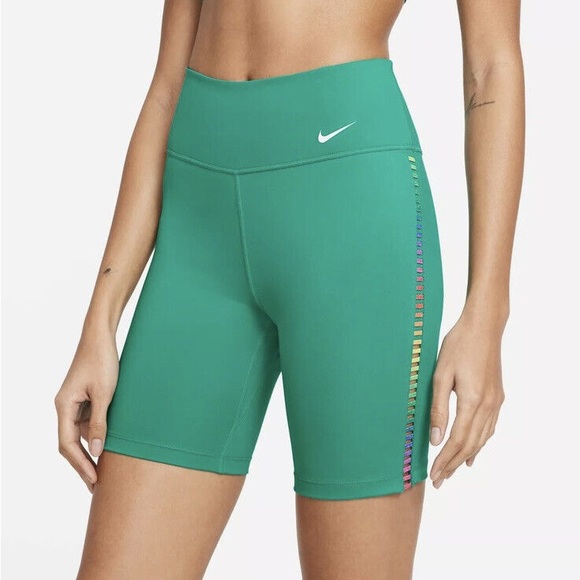 Women’s Nike One Rainbow Ladder 7” Performance Shorts DA0887-370 - Picture 1 of 6